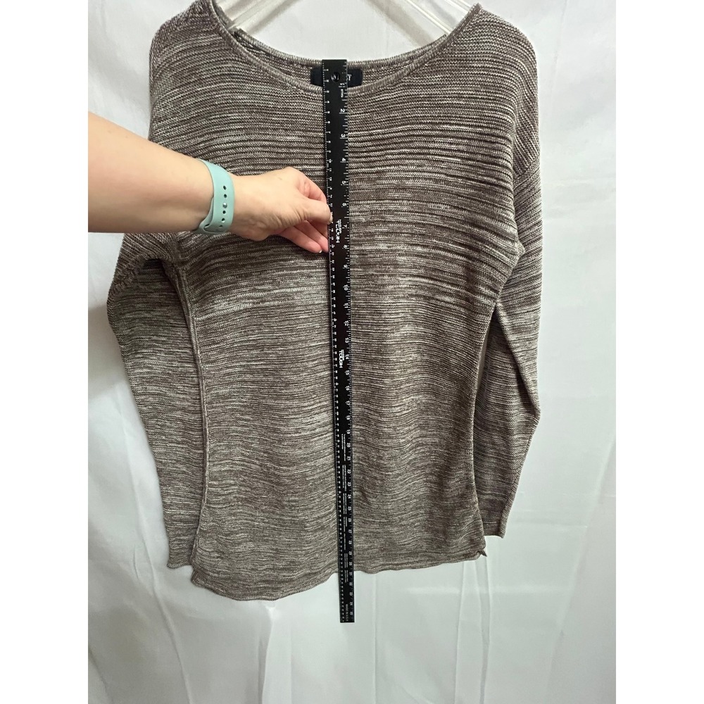 Ellen Tracy Womens Coco Ivory Space Dye Knit Sweater Boat‎ Neck Size Medium - Picture 4 of 8